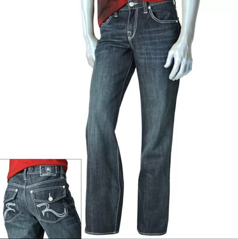 Rock & Republic rebellion blue jeans size 38x30 - Picture 2 of 10